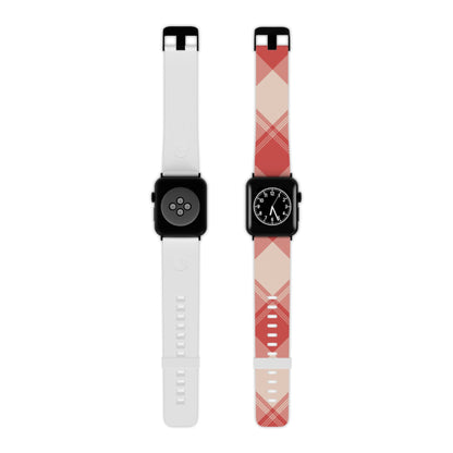 Crimson Crosshatch Apple Watch Band - BOGO Cases