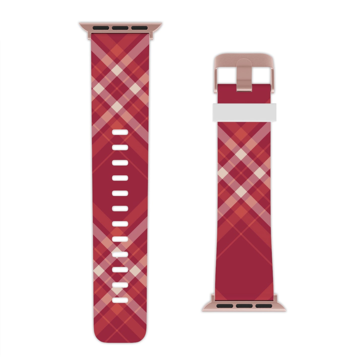 Crimson Crosshatch Apple Watch Band - BOGO Cases