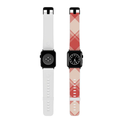 Crimson Crosshatch Apple Watch Band - BOGO Cases