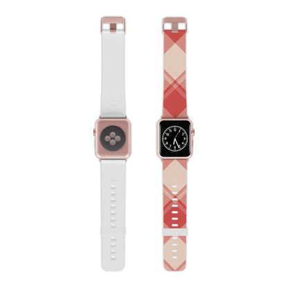 Crimson Crosshatch Apple Watch Band - BOGO Cases