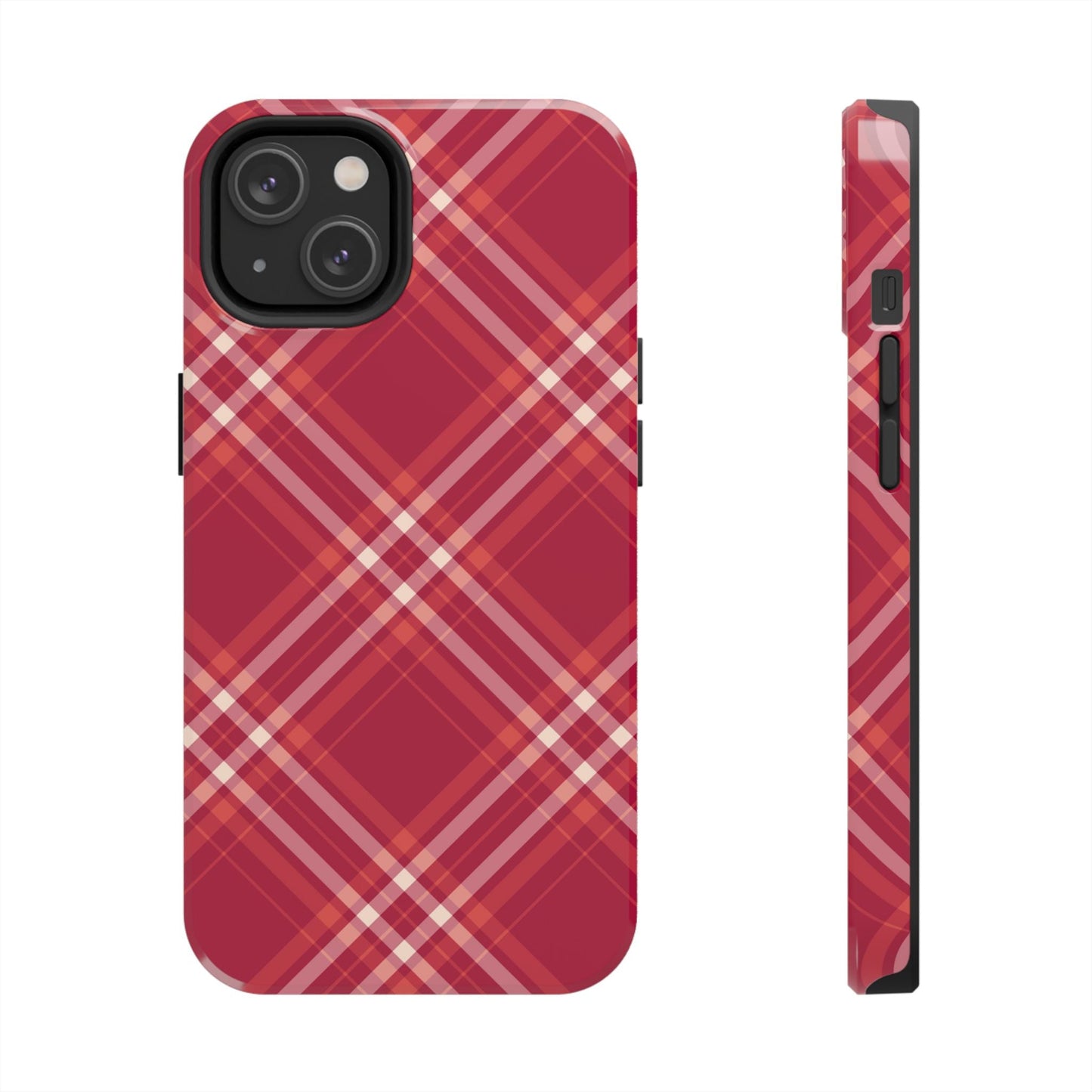 Crimson Crosshatch iPhone Case - BOGO Cases