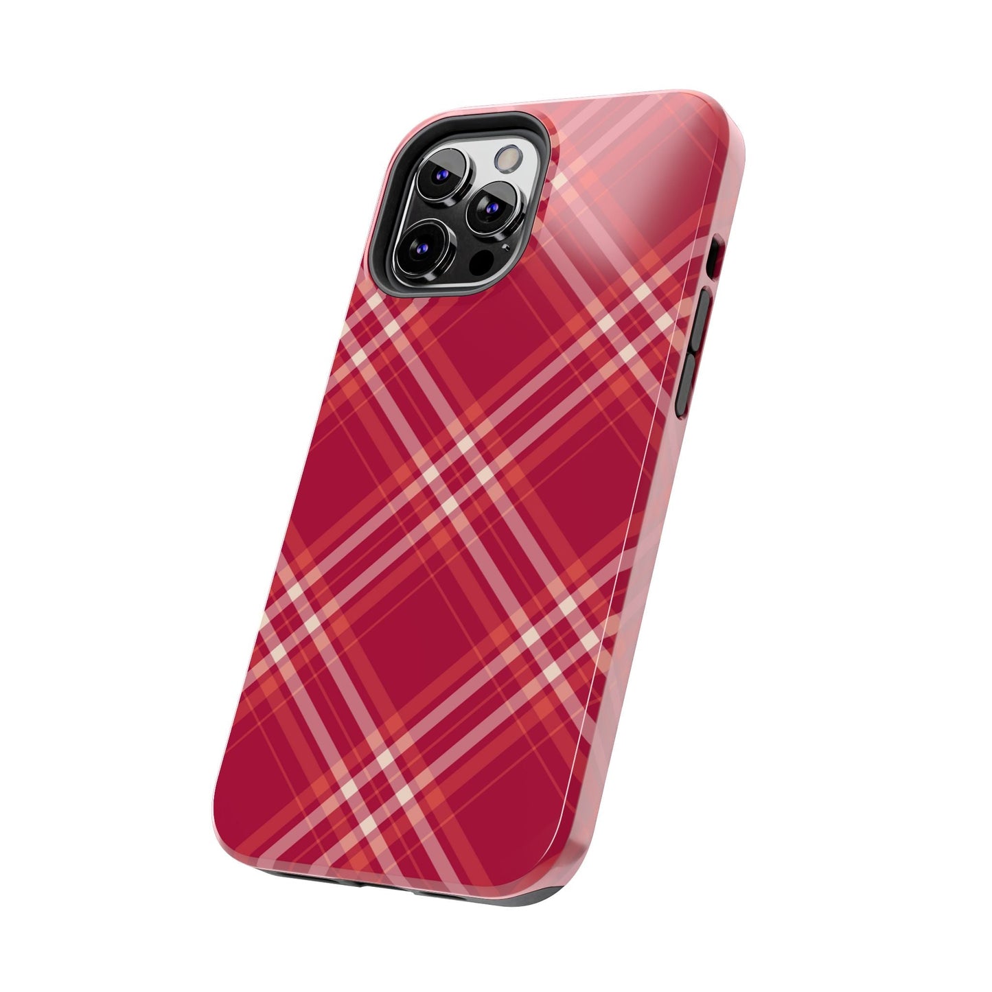 Crimson Crosshatch iPhone Case - BOGO Cases