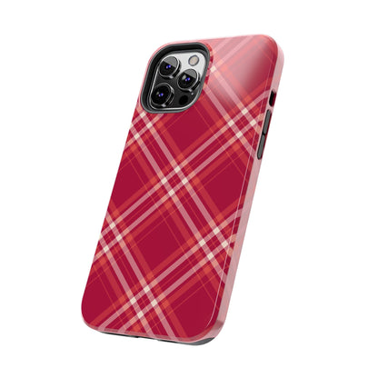 Crimson Crosshatch iPhone Case - BOGO Cases