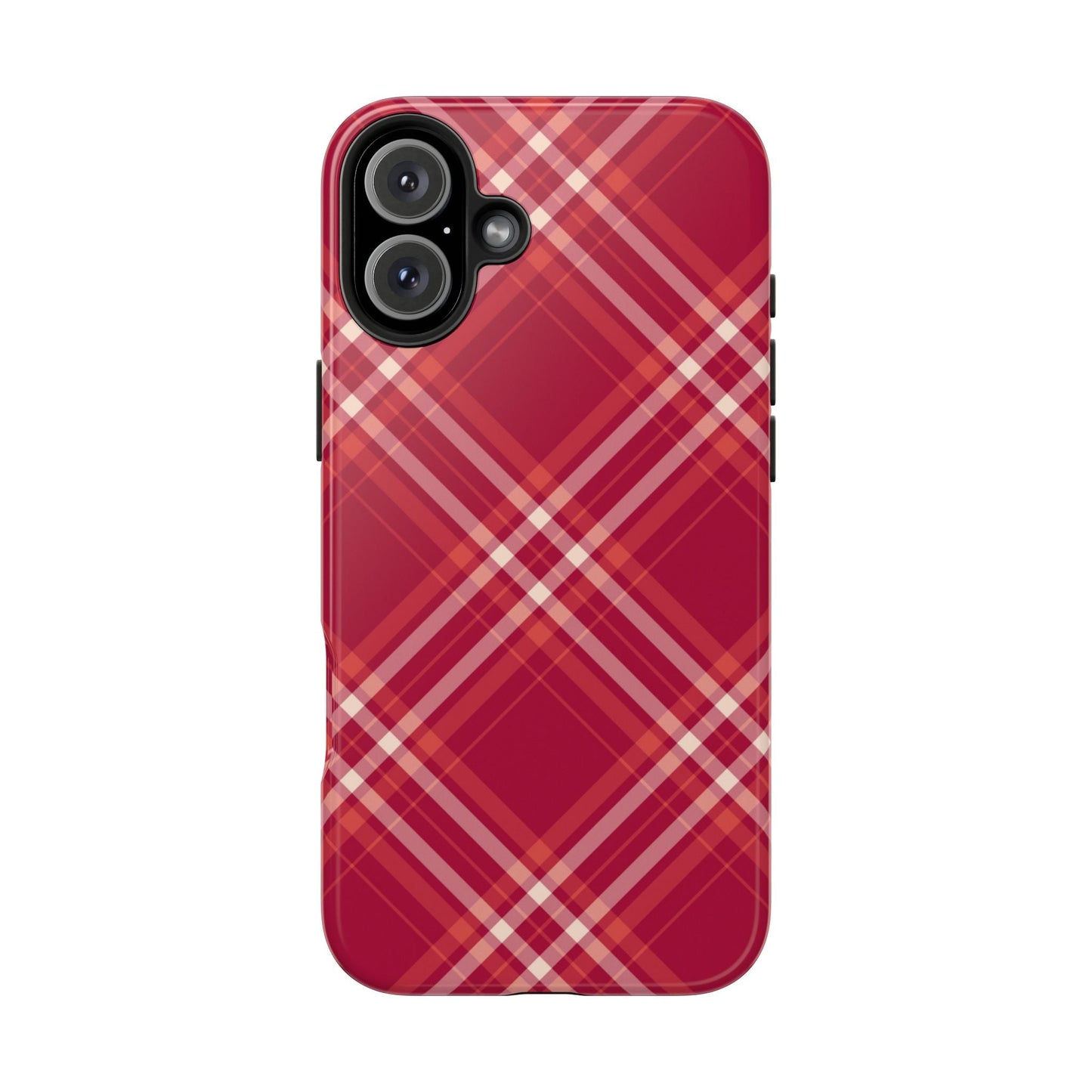 Crimson Crosshatch iPhone Case - BOGO Cases
