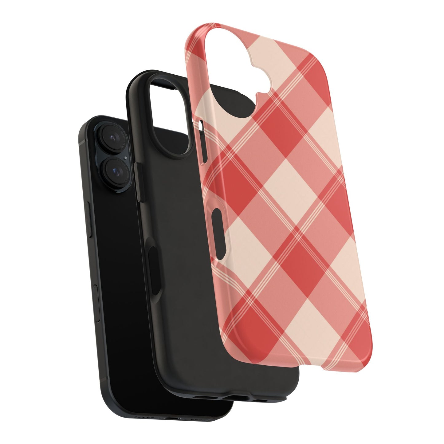 Crimson Crosshatch iPhone Case - BOGO Cases