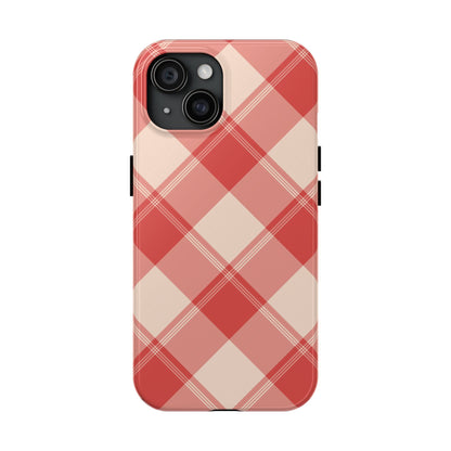 Crimson Crosshatch iPhone Case - BOGO Cases