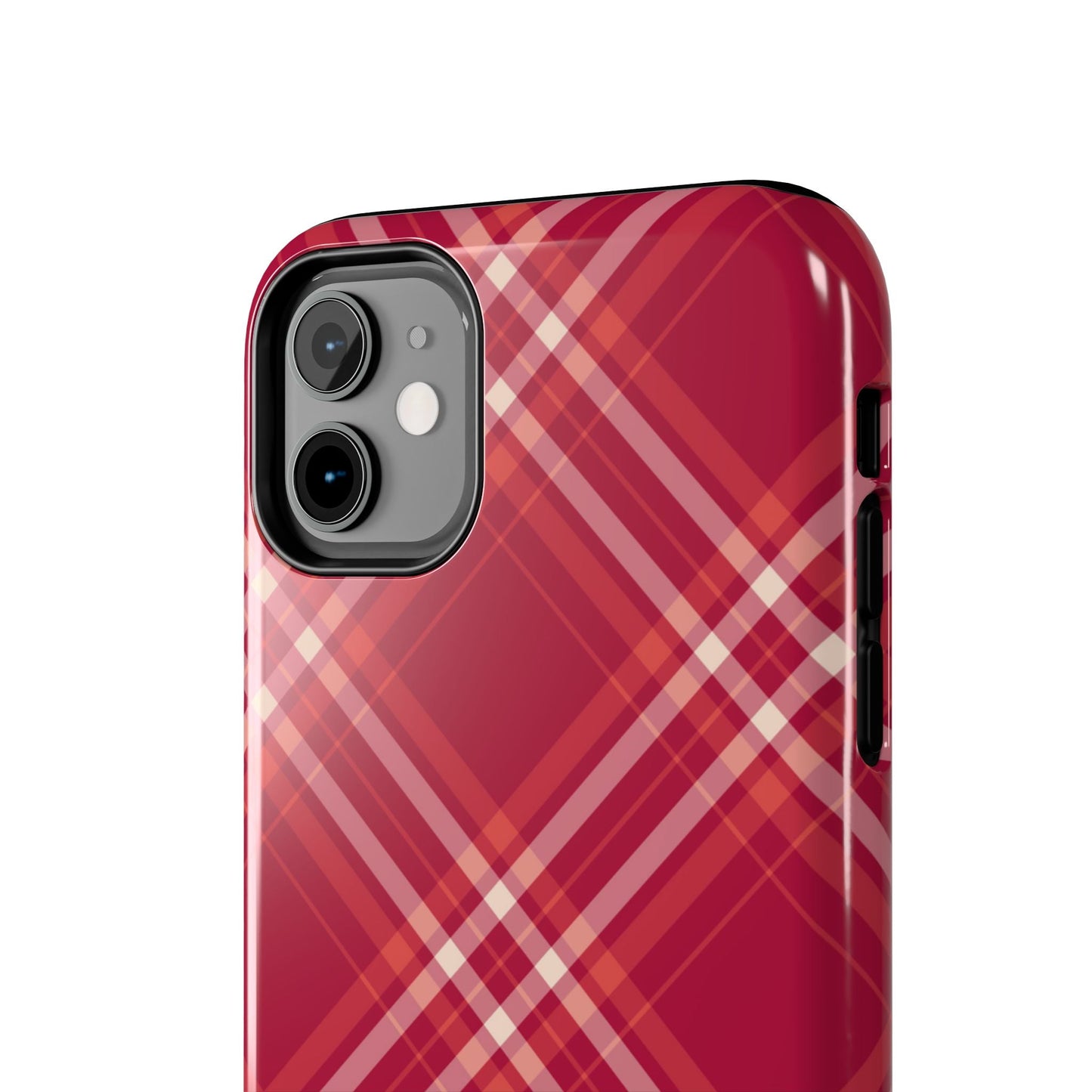 Crimson Crosshatch iPhone Case - BOGO Cases