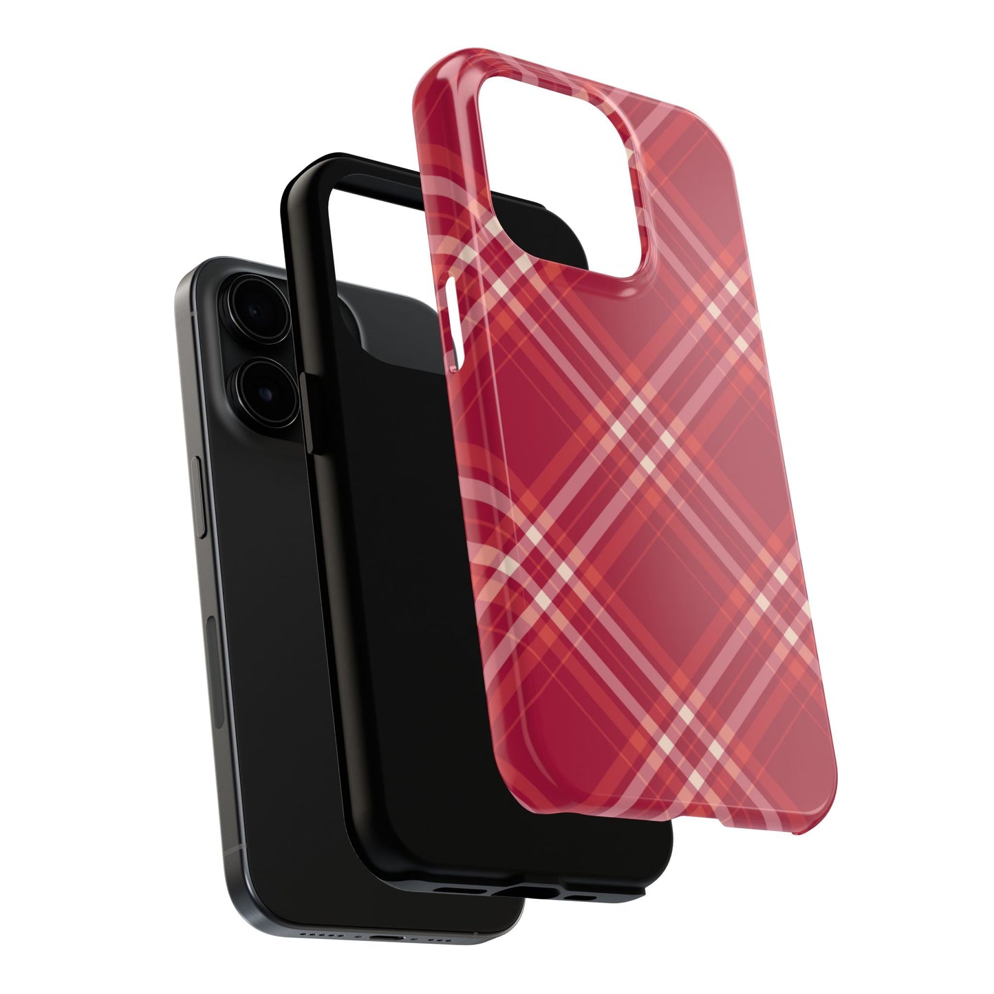 Crimson Crosshatch iPhone Case - BOGO Cases