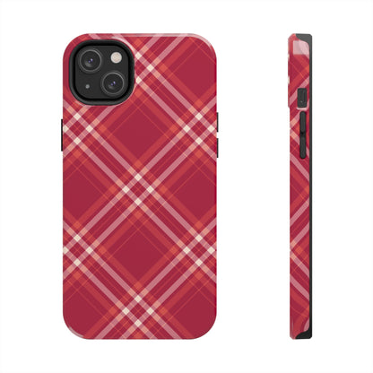 Crimson Crosshatch iPhone Case - BOGO Cases