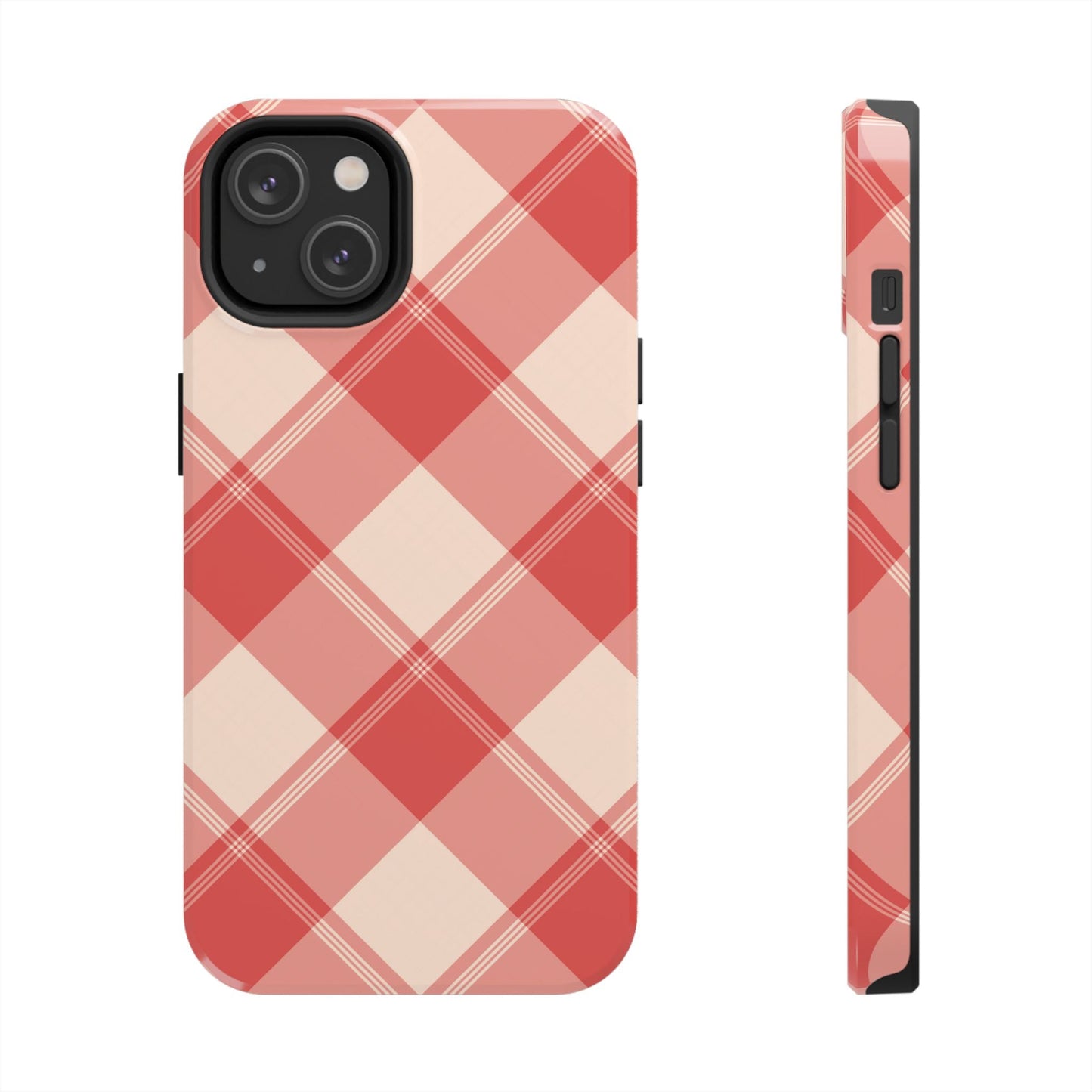 Crimson Crosshatch iPhone Case - BOGO Cases