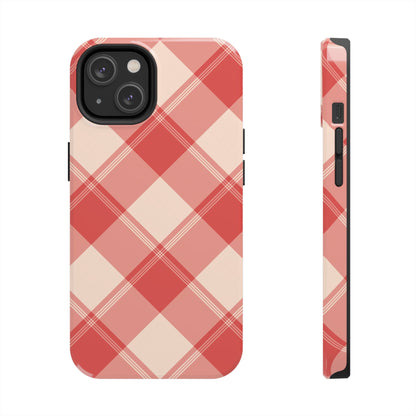 Crimson Crosshatch iPhone Case - BOGO Cases
