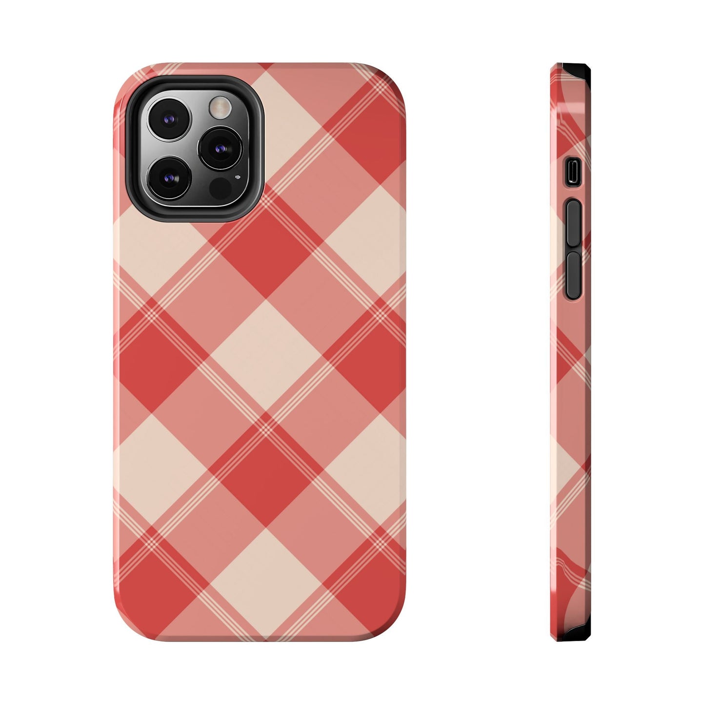 Crimson Crosshatch iPhone Case - BOGO Cases