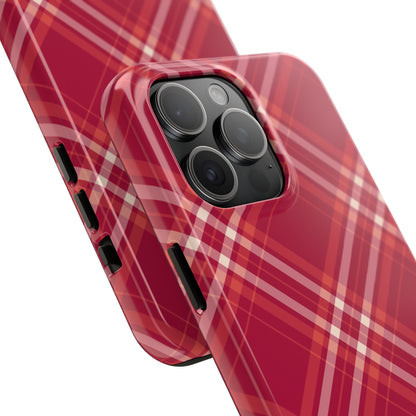 Crimson Crosshatch iPhone Case - BOGO Cases