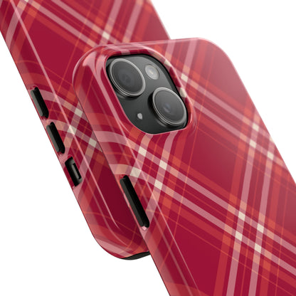 Crimson Crosshatch iPhone Case - BOGO Cases