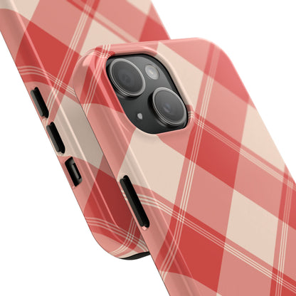 Crimson Crosshatch iPhone Case - BOGO Cases