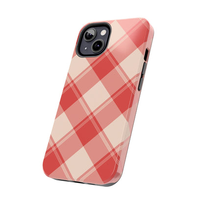 Crimson Crosshatch iPhone Case - BOGO Cases