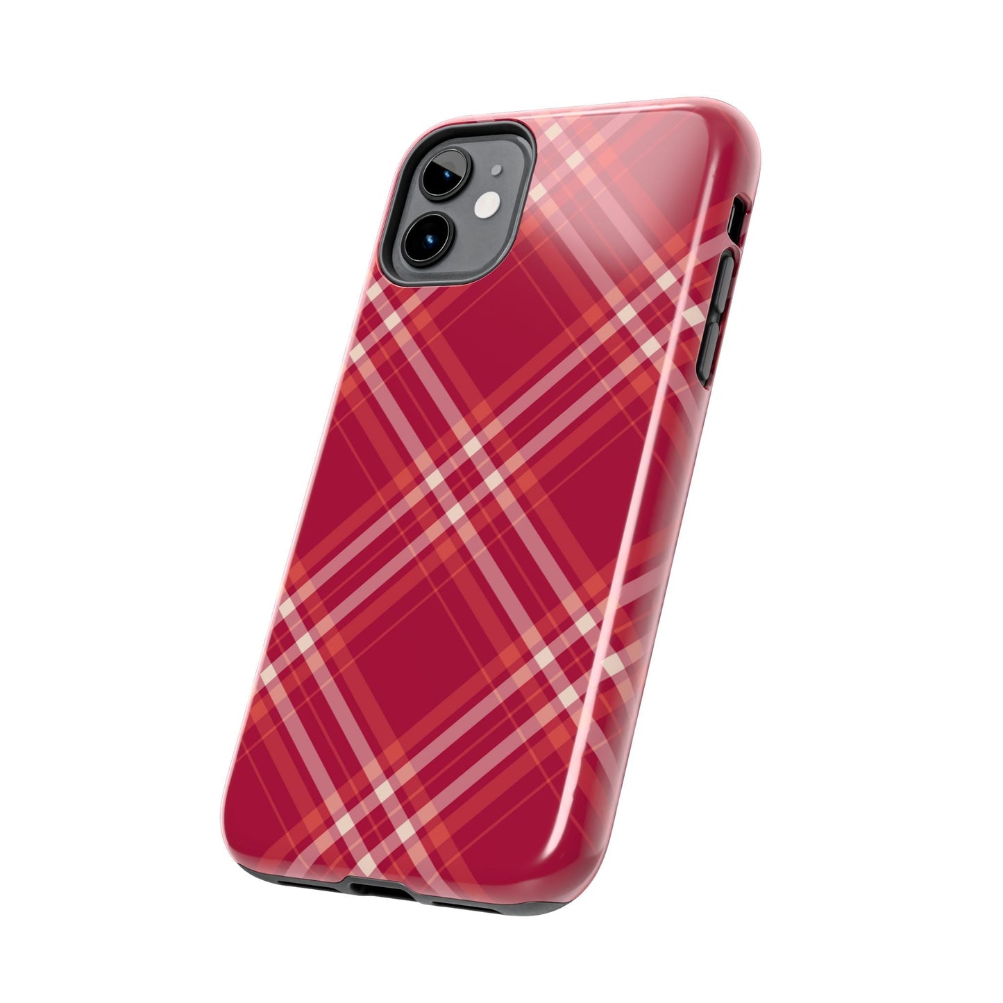 Crimson Crosshatch iPhone Case - BOGO Cases