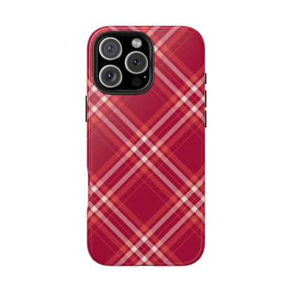 Crimson Crosshatch iPhone Case - BOGO Cases