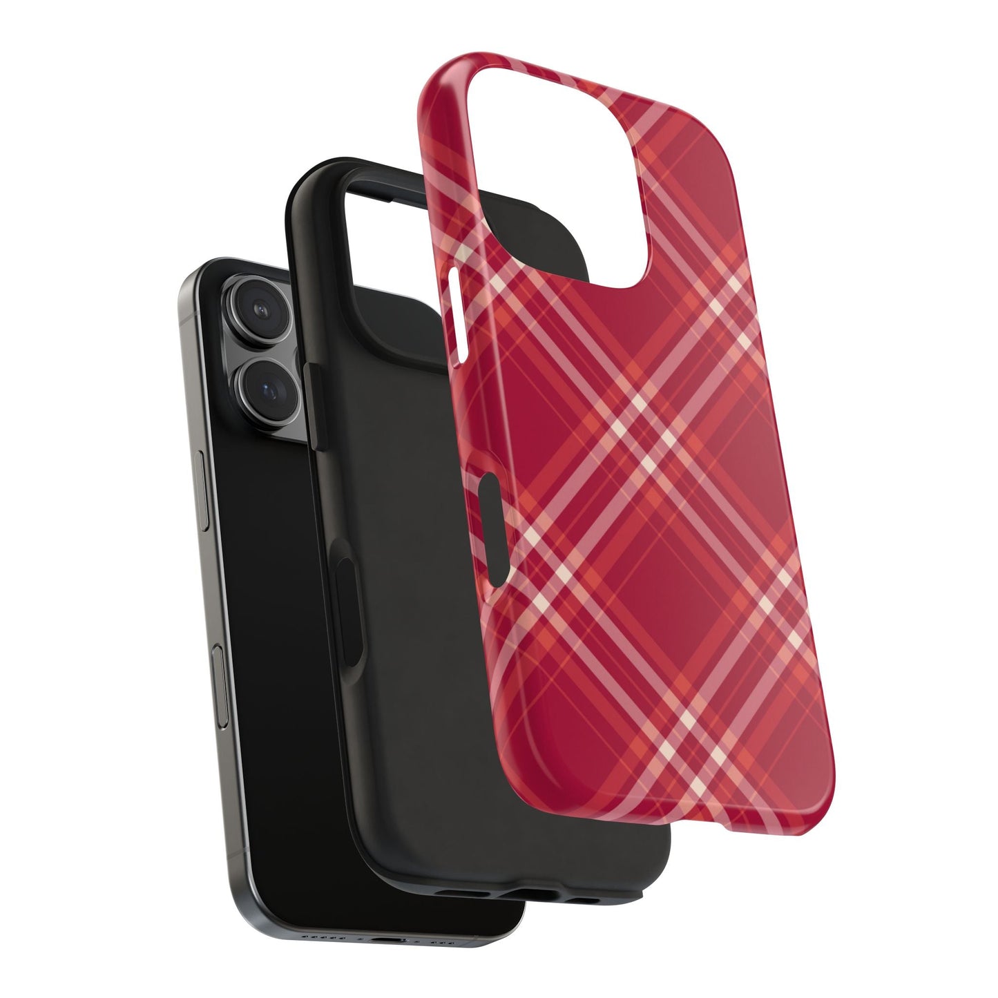 Crimson Crosshatch iPhone Case - BOGO Cases