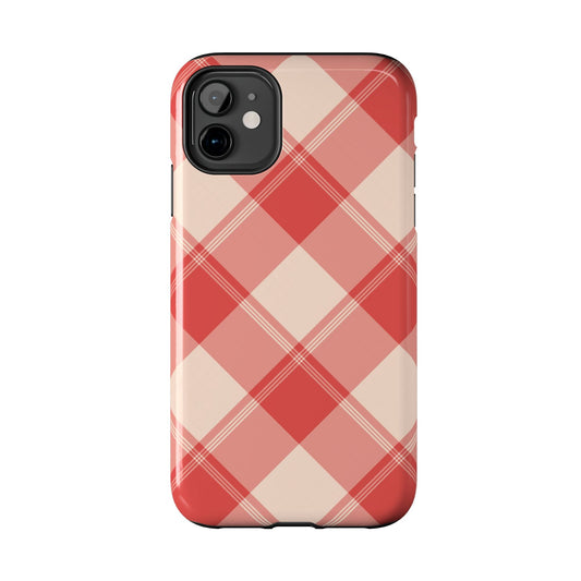 Crimson Crosshatch iPhone Case - BOGO Cases