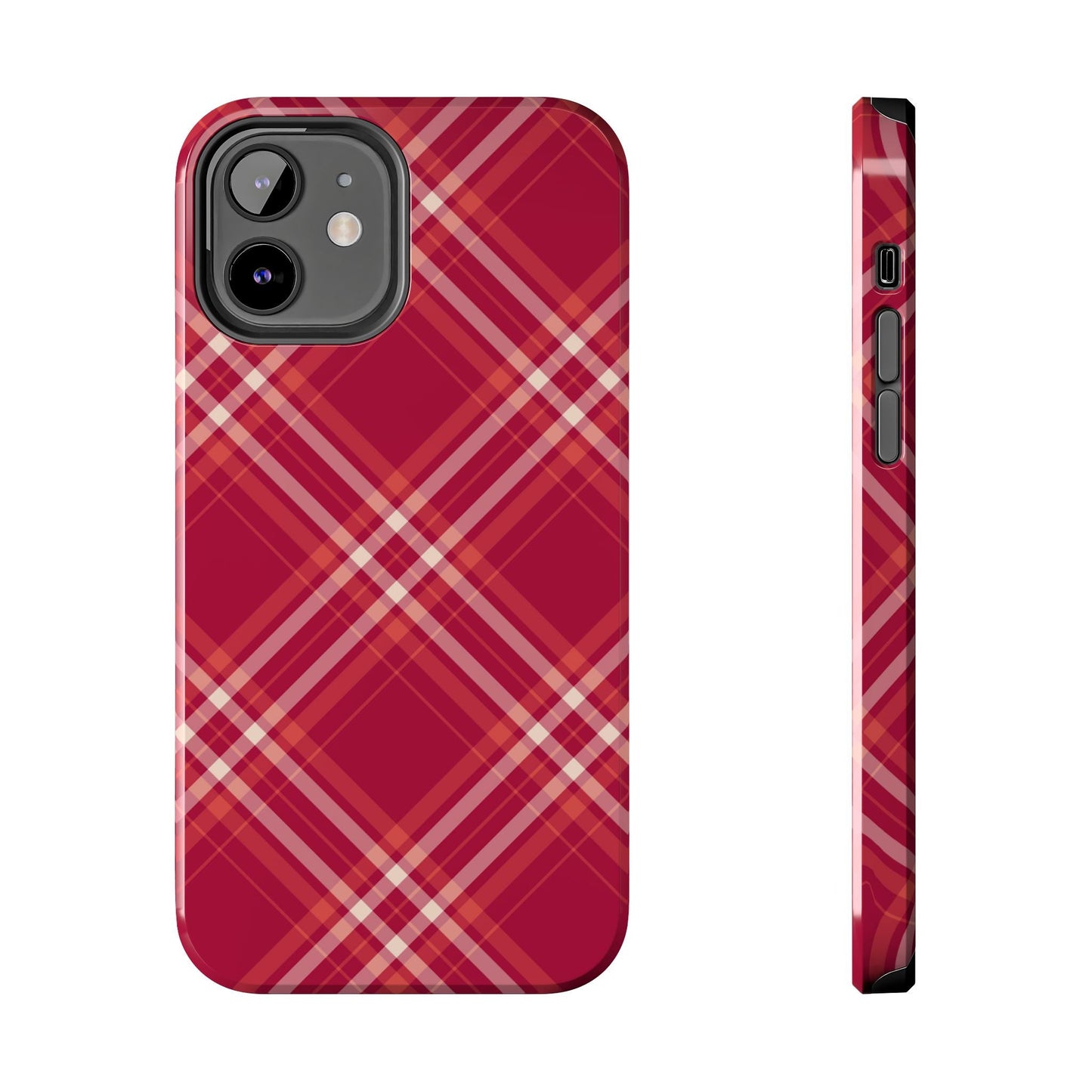 Crimson Crosshatch iPhone Case - BOGO Cases