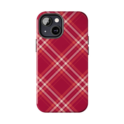 Crimson Crosshatch iPhone Case - BOGO Cases