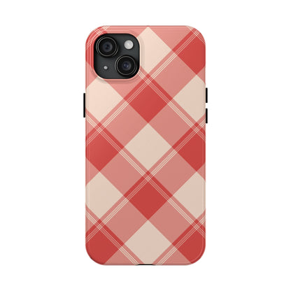 Crimson Crosshatch iPhone Case - BOGO Cases