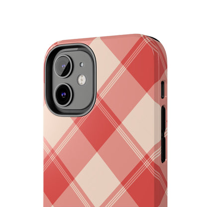 Crimson Crosshatch iPhone Case - BOGO Cases