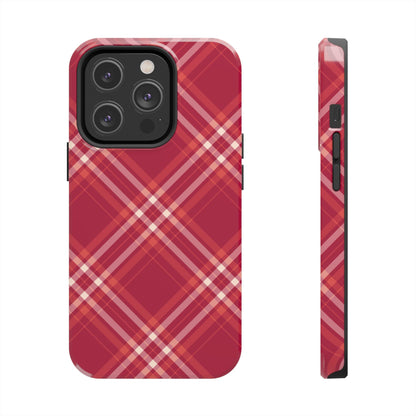 Crimson Crosshatch iPhone Case - BOGO Cases