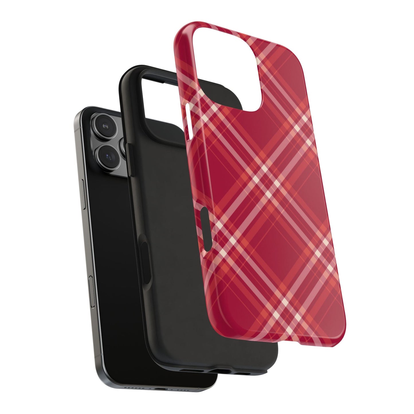 Crimson Crosshatch iPhone Case - BOGO Cases