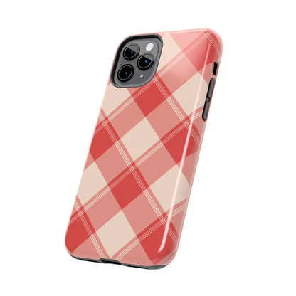 Crimson Crosshatch iPhone Case - BOGO Cases