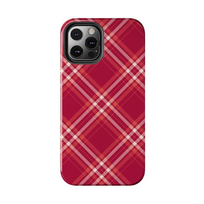 Crimson Crosshatch iPhone Case - BOGO Cases