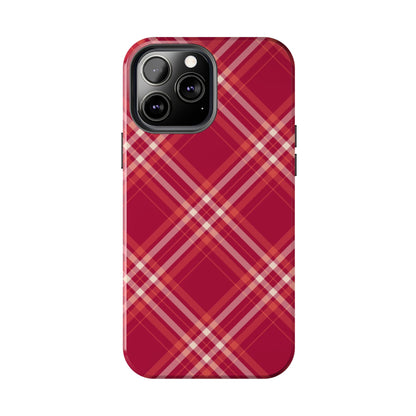 Crimson Crosshatch iPhone Case - BOGO Cases