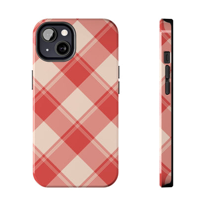 Crimson Crosshatch iPhone Case - BOGO Cases