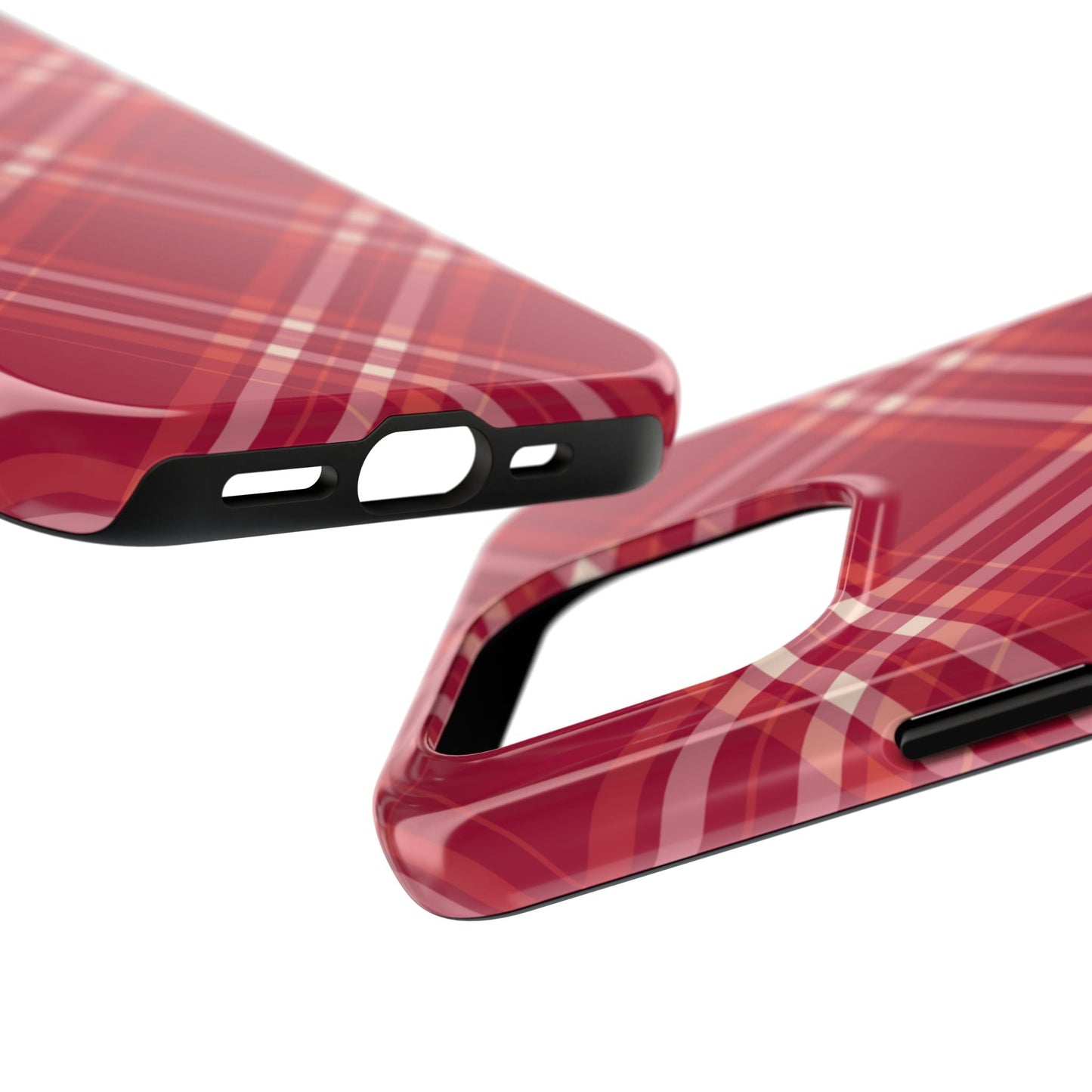 Crimson Crosshatch iPhone Case - BOGO Cases