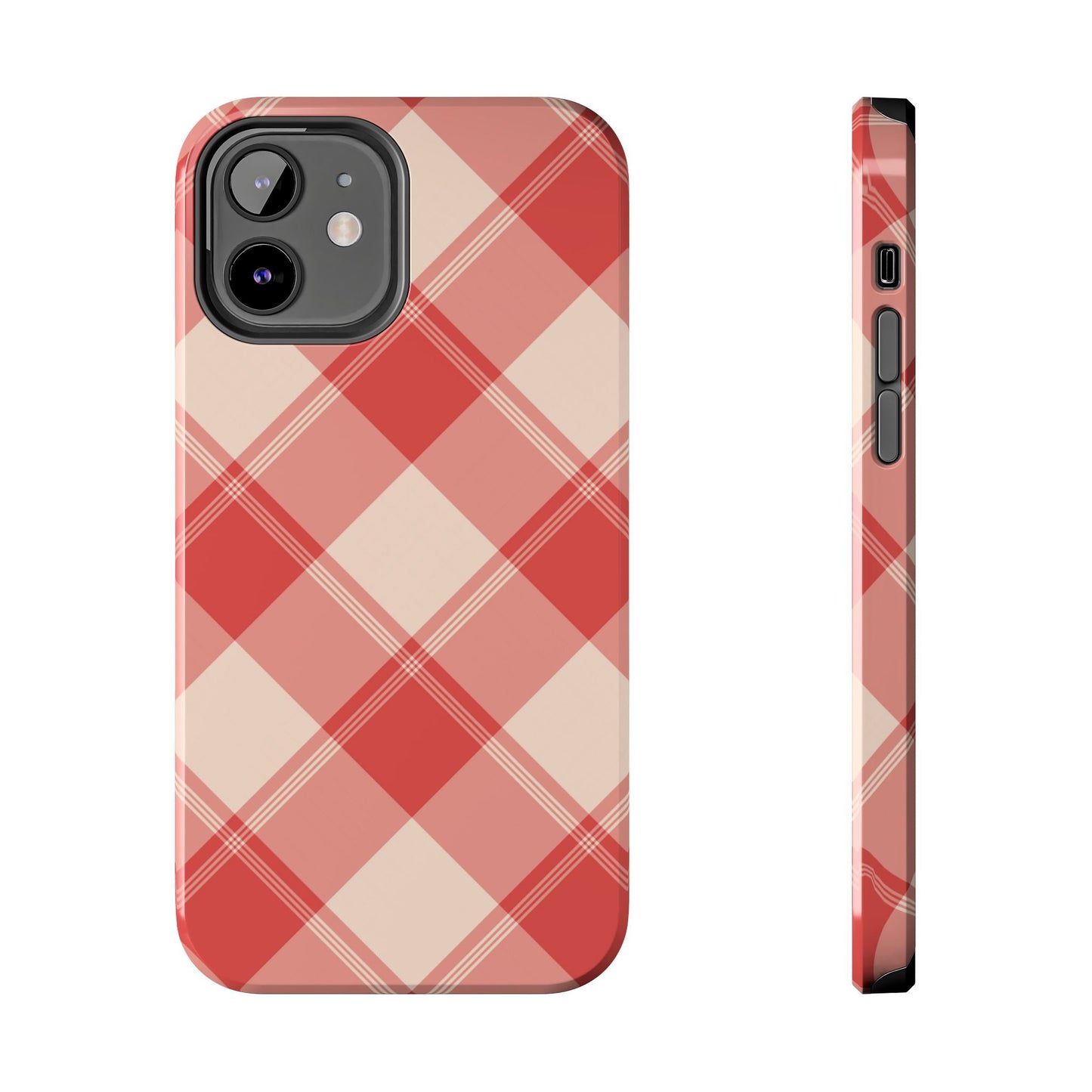 Crimson Crosshatch iPhone Case - BOGO Cases