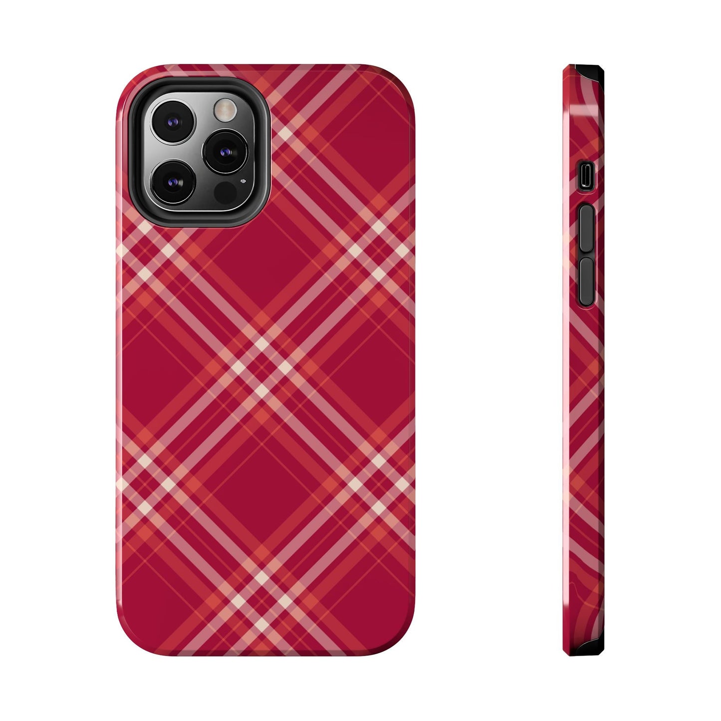 Crimson Crosshatch iPhone Case - BOGO Cases