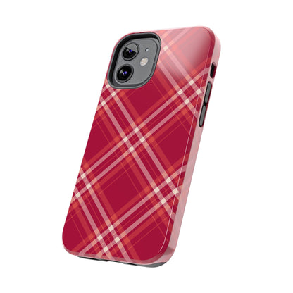 Crimson Crosshatch iPhone Case - BOGO Cases