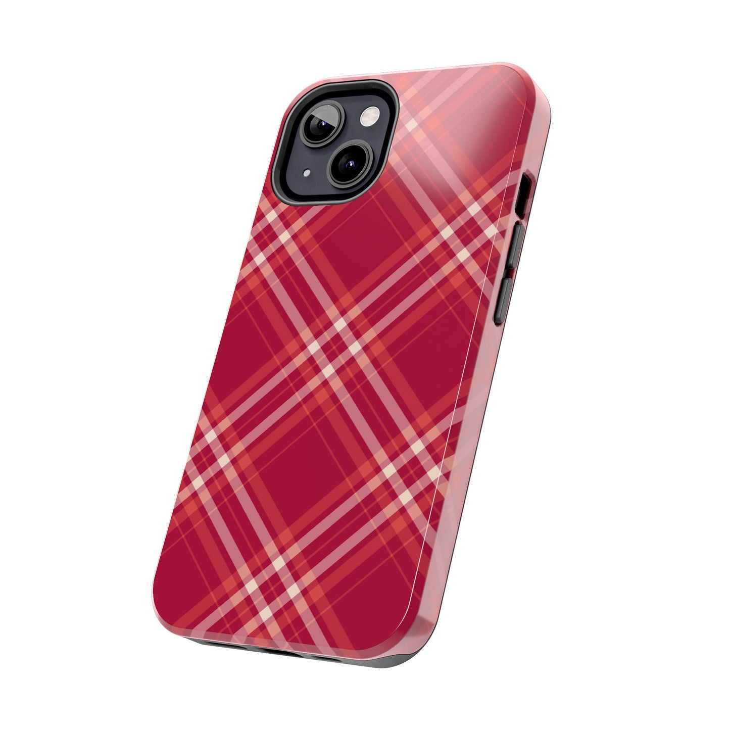 Crimson Crosshatch iPhone Case - BOGO Cases