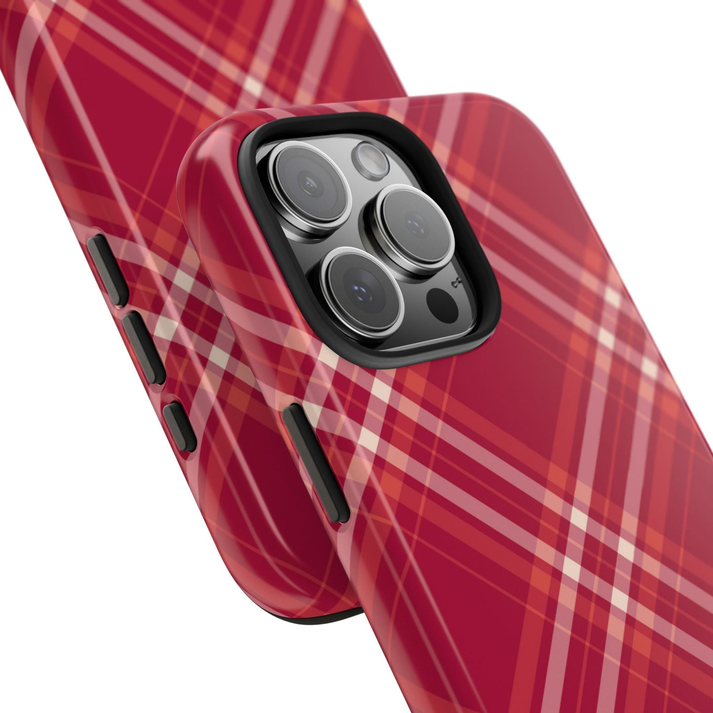 Crimson Crosshatch iPhone Case - BOGO Cases
