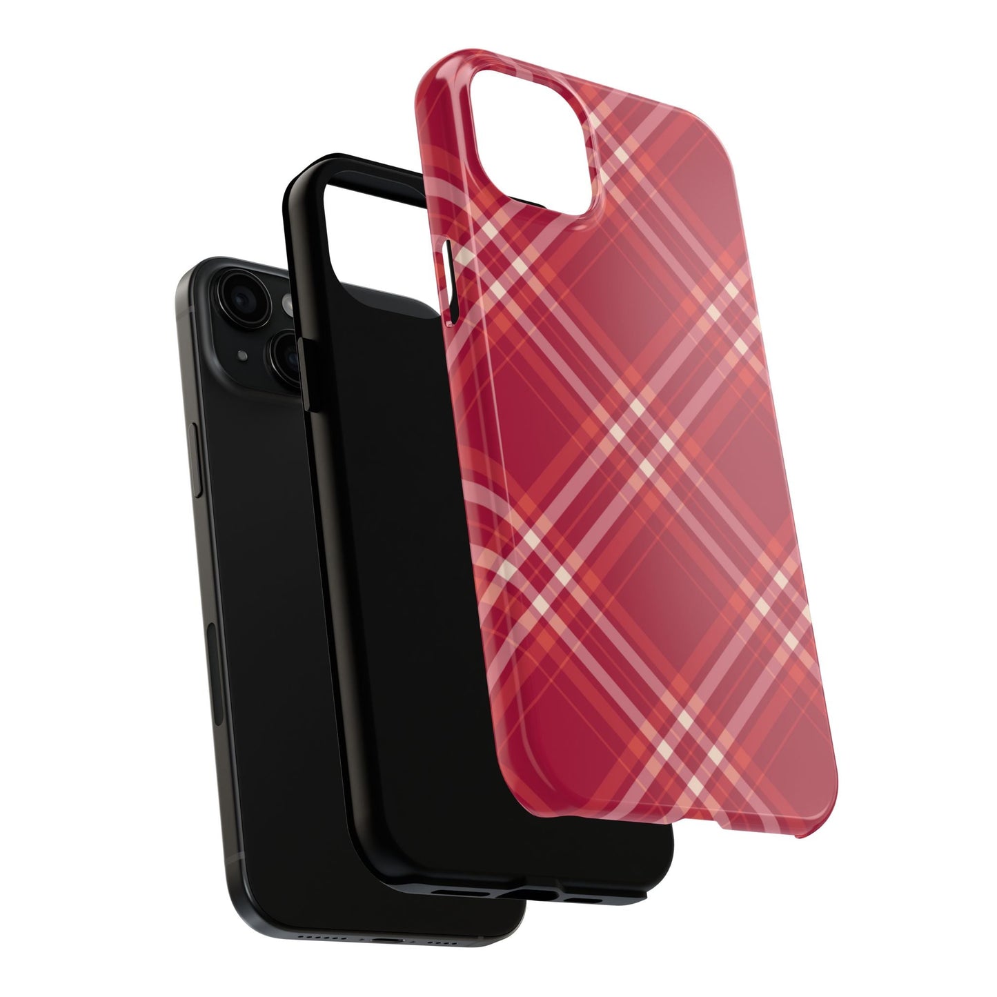 Crimson Crosshatch iPhone Case - BOGO Cases