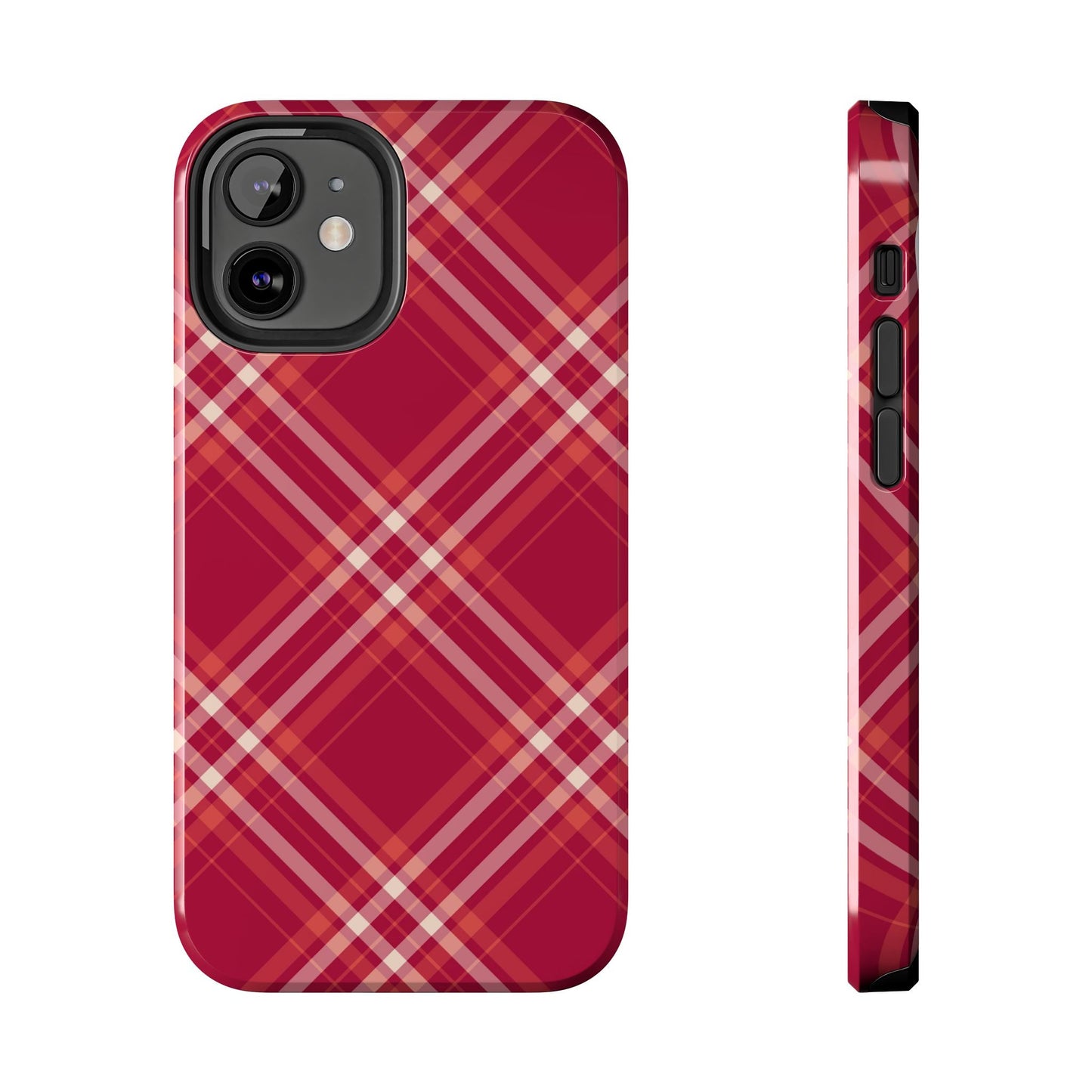 Crimson Crosshatch iPhone Case - BOGO Cases