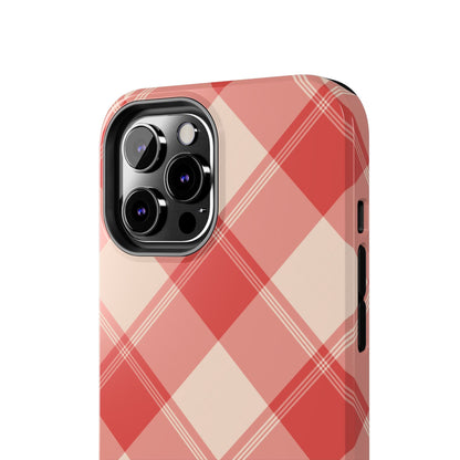 Crimson Crosshatch iPhone Case - BOGO Cases