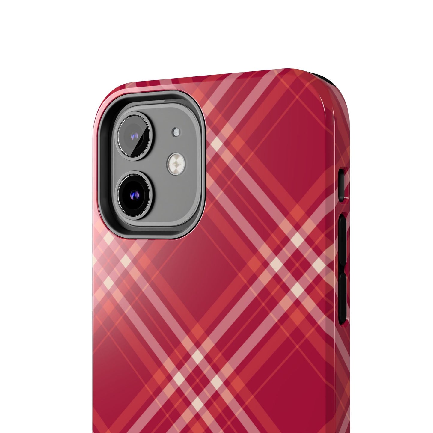 Crimson Crosshatch iPhone Case - BOGO Cases