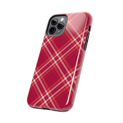 Crimson Crosshatch iPhone Case - BOGO Cases