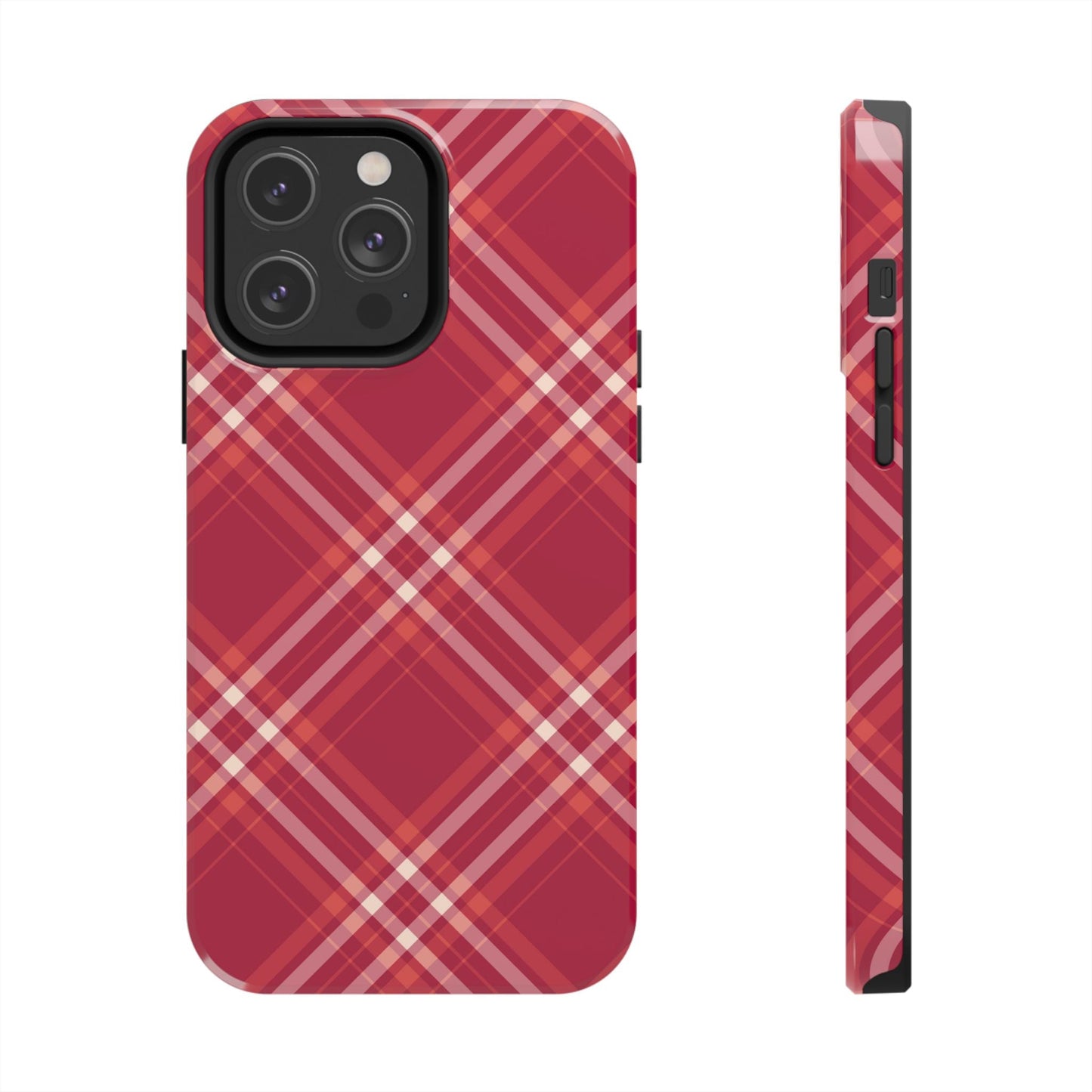 Crimson Crosshatch iPhone Case - BOGO Cases