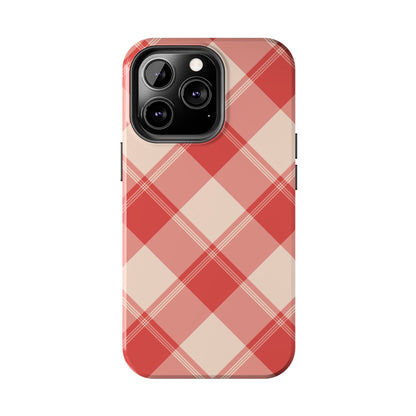Crimson Crosshatch iPhone Case - BOGO Cases