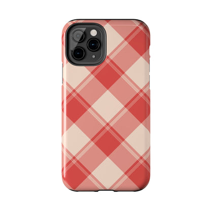 Crimson Crosshatch iPhone Case - BOGO Cases