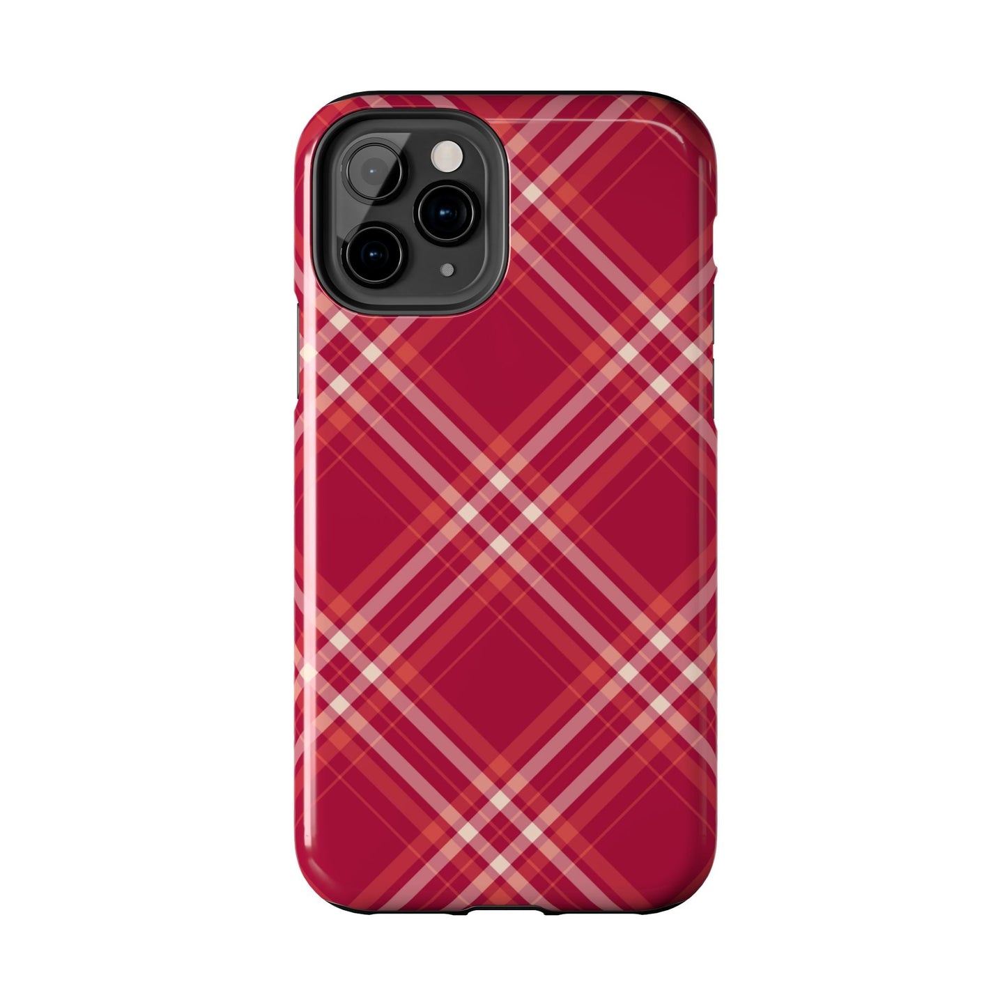 Crimson Crosshatch iPhone Case - BOGO Cases
