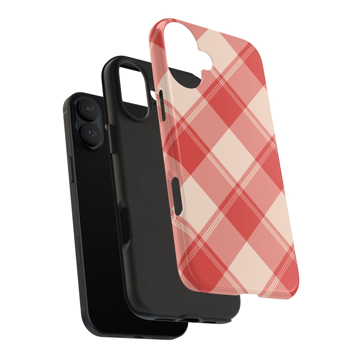 Crimson Crosshatch iPhone Case - BOGO Cases